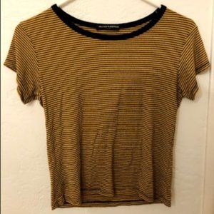 brandy melville yellow striped top